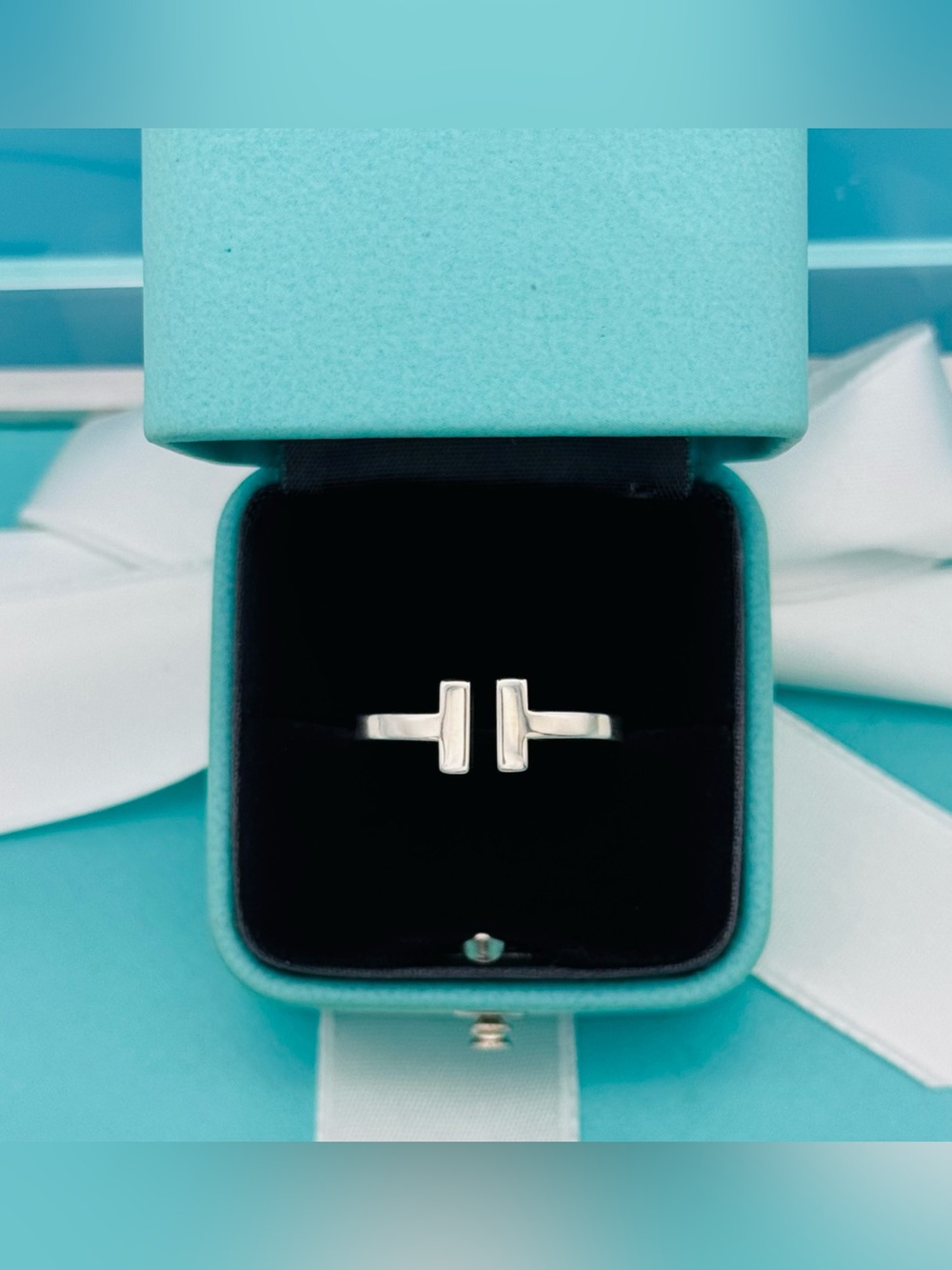 Tiffany and Co. T Square Ring, Size 7